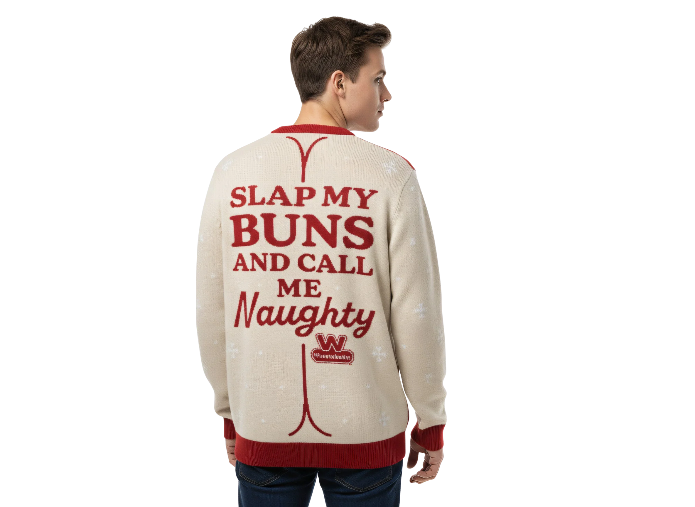 Wienerschnitzel Adult Unisex Slap My Buns Funny Hotdog Ugly Christmas Sweater