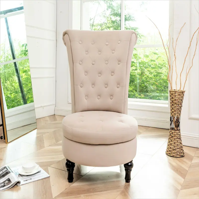 Gosser 20 Wide Velvet High Back Vanity Chair