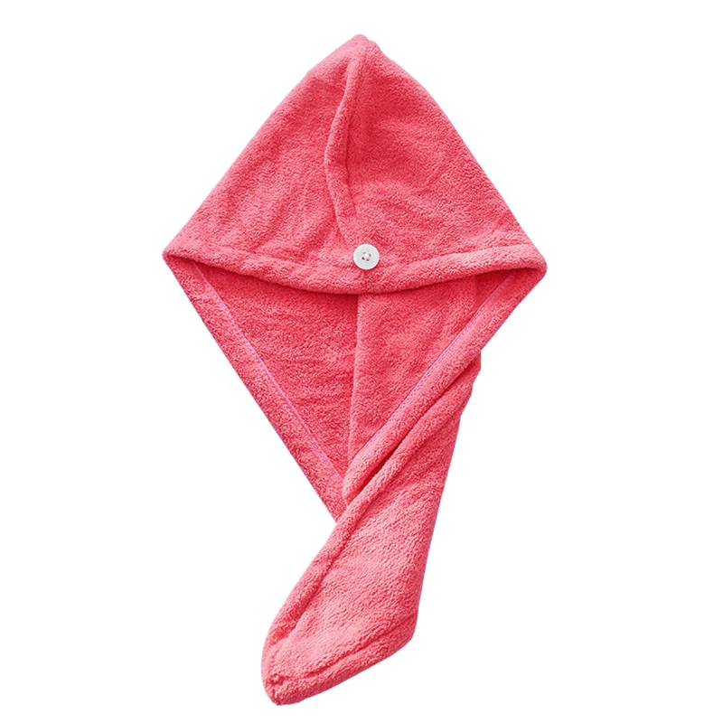 HULIANFU Women Hair Drying Hat Quick-dry Hair Towel Cap Hat Bath Hat Microfiber Solid Towel Cap Super Absorption Turban Hair Dry Cap - Deanwangkt