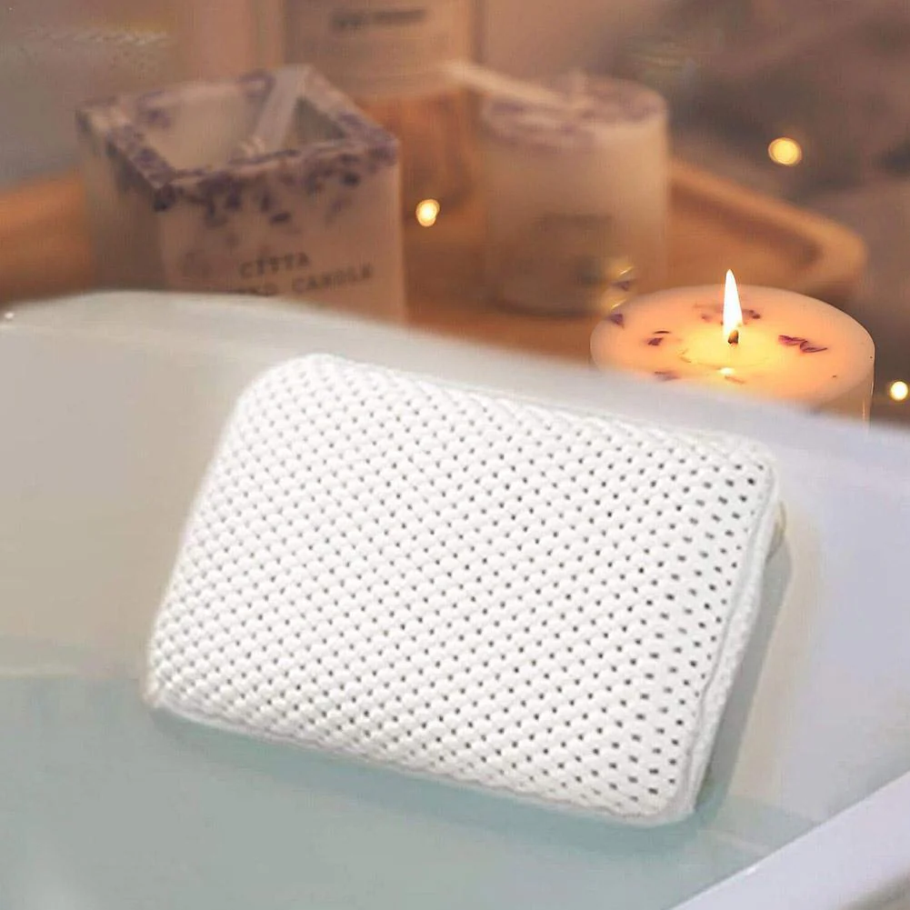 HULIANFU SPA Bath Pillow Neck and Back Support Headrest Pillow Thickened for Home Hot Tub Bathroom Cushion Accersories Bathroom Tool - Deanwangkt