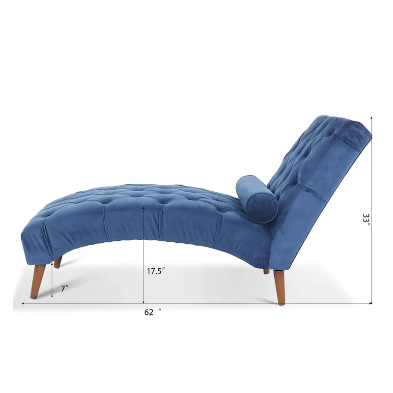 62W Upholstered Chaise Lounge