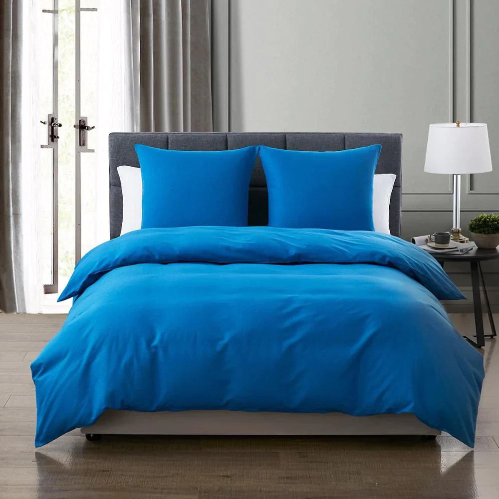 HULIANFU Modern 55% Linen 45% Cotton Bedding Sets Solid Color Bed Set Duvet Cover French Shams Simplicity Bedclothes For Home Sing/Queen - Deanwangkt