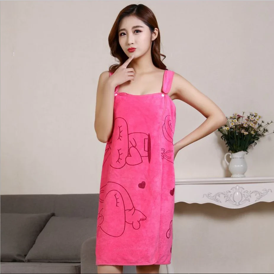 HULIANFU Microfiber Soft Bath Towel Fashion Women Sexy Wearable Quick Dry Magic Bathing Beach Spa Bathrobes Wash Clothing Beach Dresses - Deanwangkt