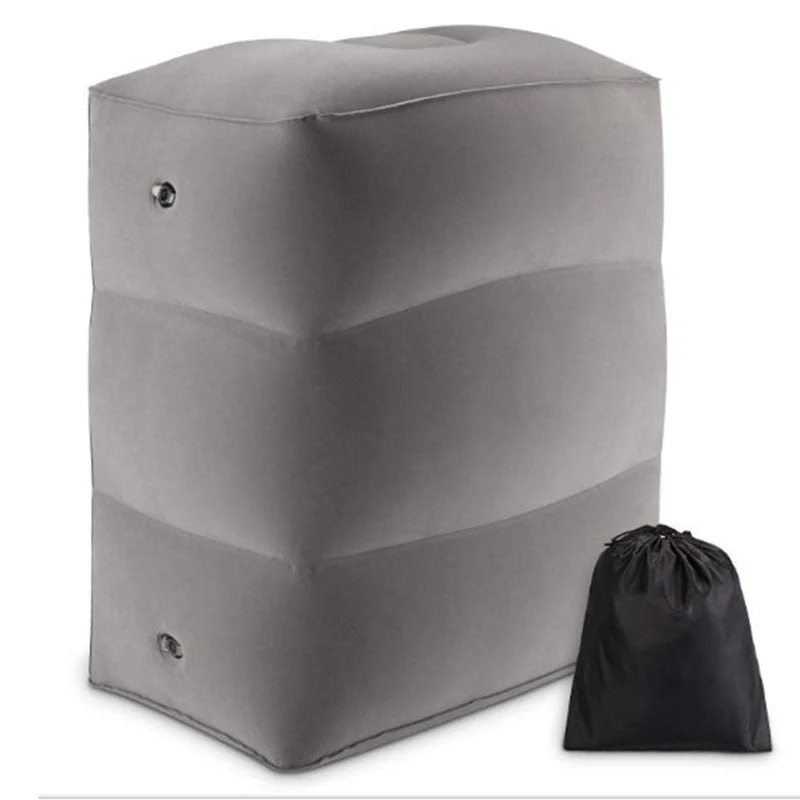 HULIANFU PVC Kids Flight Sleeping Footrest Pillow Resting Pillow On Airplane Car Bus Pillow Inflatable Travel Foot rest Pillow Foot Pad - Deanwangkt