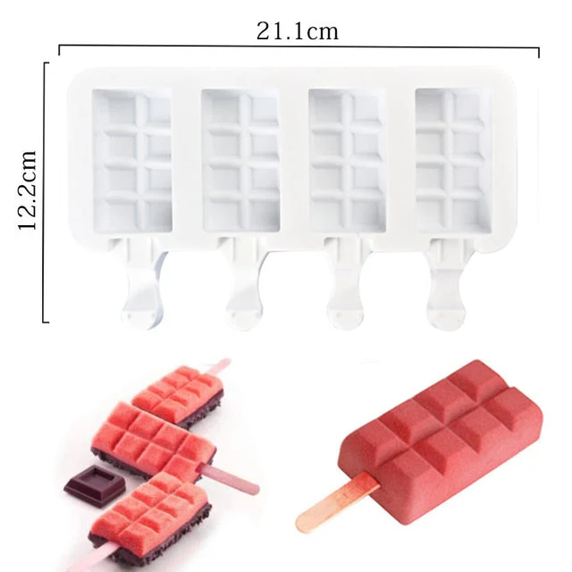 HULIANFU Silicone Ice Cream Mold Magnum Silicone Mold DIY Fruit Juice Ice Pop Cube Maker Ice Tray kitchen Baking Accessorie Popsicle Mold - Deanwangkt