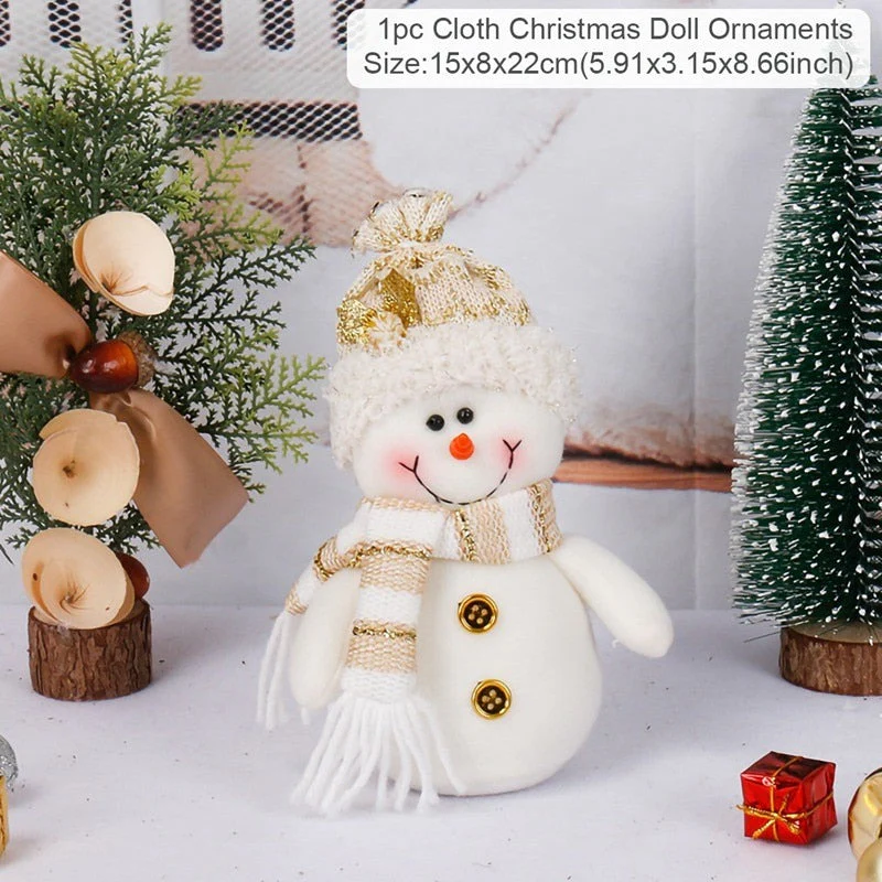 HULIANFU Santa Claus Christmas Doll Merry Christmas Decorations for Home Elk Christmas Ornaments Xmas Tree Decor  Navidad Natal Gifts - Deanwangkt