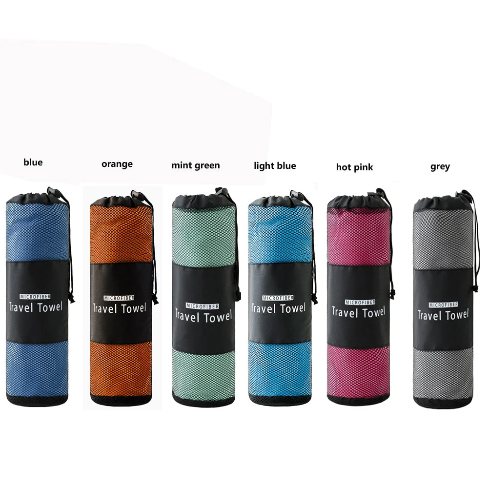 HULIANFU Quick Dry Sports Towel Portable Beach Water Absorbent Sweat-absorbent Outdoor Jogging Swimming Yoga Towels - Deanwangkt