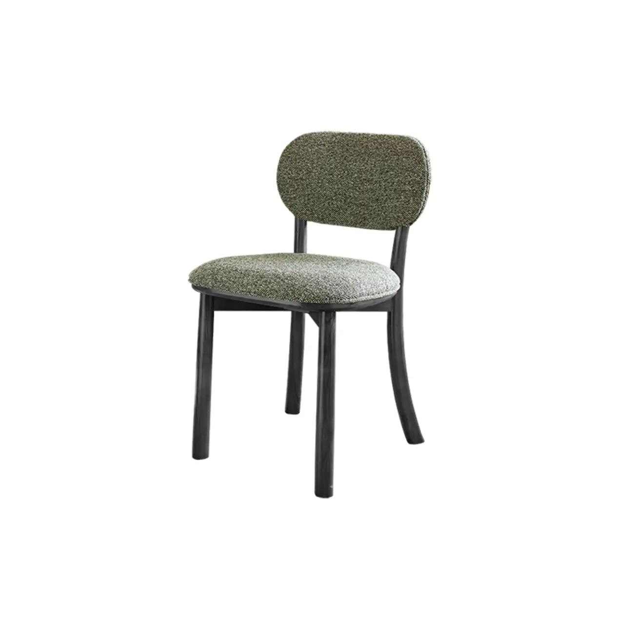 Modern Armless Upholstered Solid Wood Dining Chair