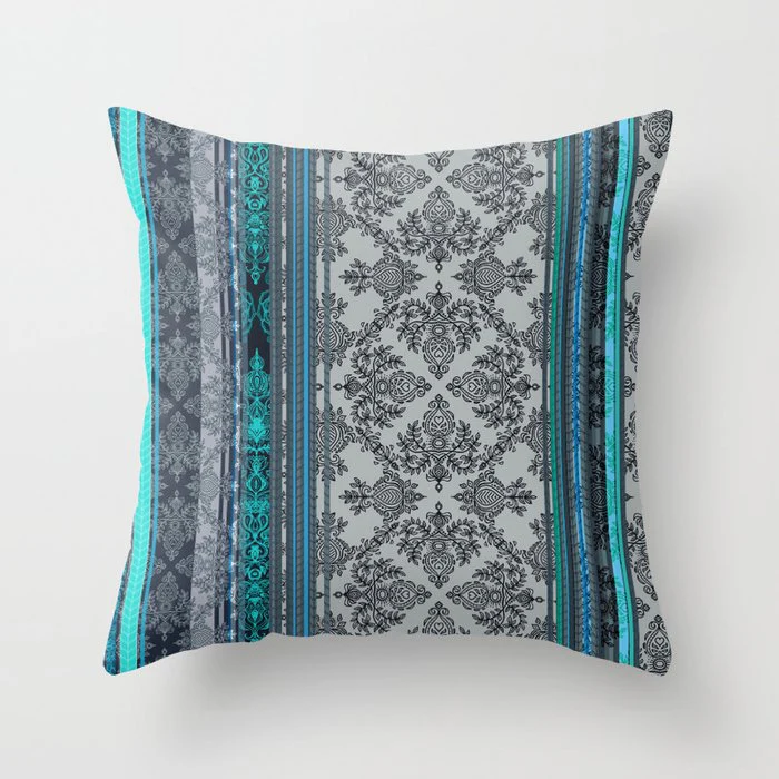 HULIANFU Super Hot Hipster Light Blue Green Mint Cushion Cases Modern Geometry Print Boho Decorative Pillowcase Sofa Couch Throw Pillows - Deanwangkt