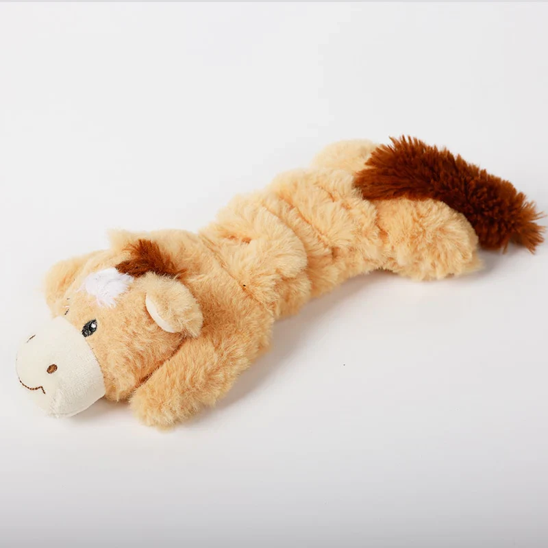 HULIANFU New Cute Plush Toys Squeak Pet Wolf Rabbit Animal Plush Toy Dog Chew Squeaky Whistling Involved Squirrel Dog Toys - Deanwangkt
