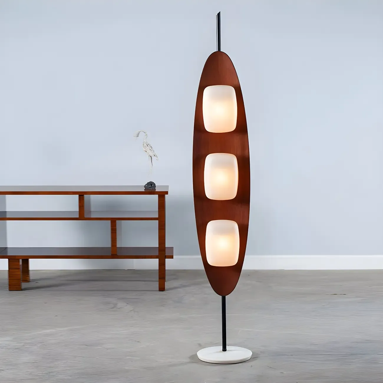 63 Mid-Century Modern 3-Light Integrated LED Floor Lamp