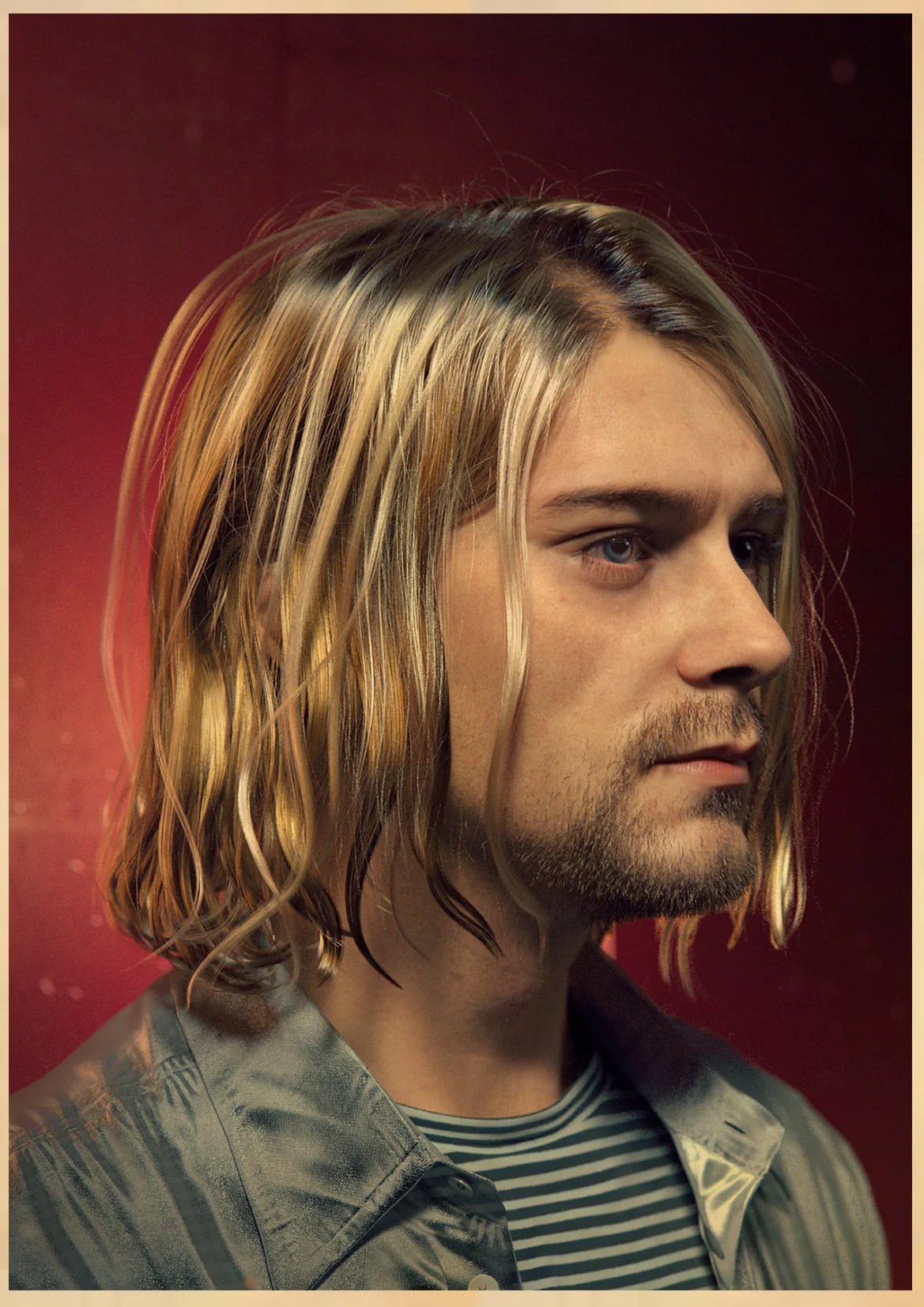 HULIANFU Singer Kurt Cobain Posters Rock and Roll Music Retro Kraft Paper Sticker DIY Vintage Room Bar Cafe Decor Gift Art Wall Paintings - Deanwangkt