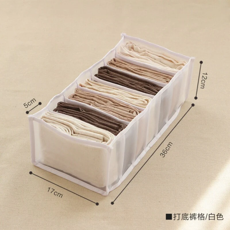 HULIANFU Stacking Pants Drawer Divider Organizer Jeans Compartment Storage Box Can Washed Home Closet Clothes Drawer Mesh Separation Box - Deanwangkt