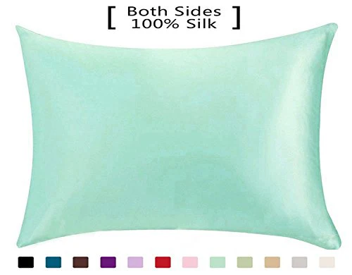 HULIANFU Silk Pillowcase Hair Skin, 19 Momme 100% Pure Natural Mulberry Silk Pillowcase Standard Size, Pillow Cases Cover Hidd - Deanwangkt
