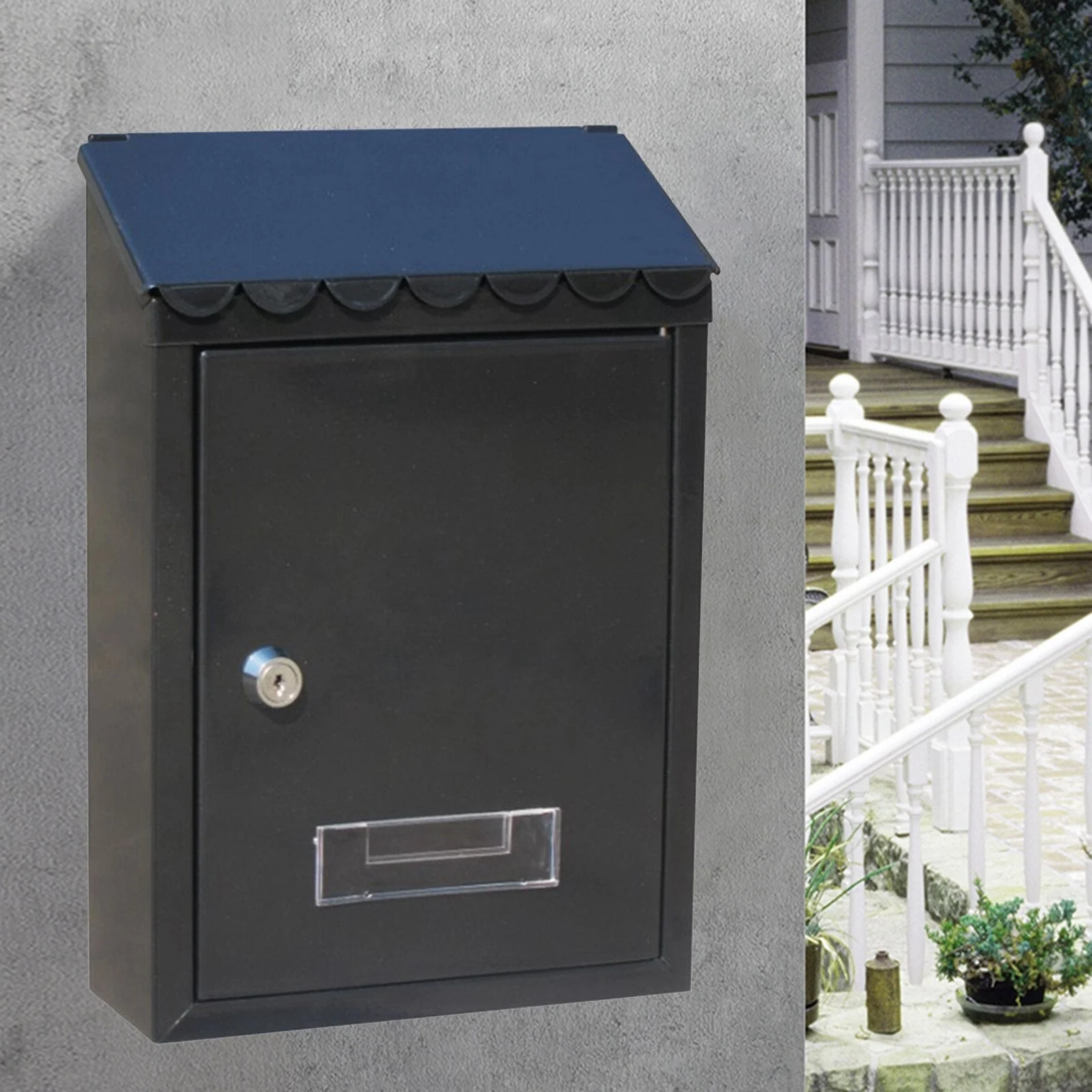HULIANFU Rust-proof Mailbox Wall Mount Post Lockable Mail Box Office Drop Box Case - Deanwangkt