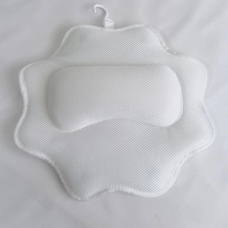 HULIANFU SPA Non-Slip Bath Pillow with Suction Cups Bath Tub Neck Back Support Headrest Pillows Thickened Home Cushion Accersory - Deanwangkt