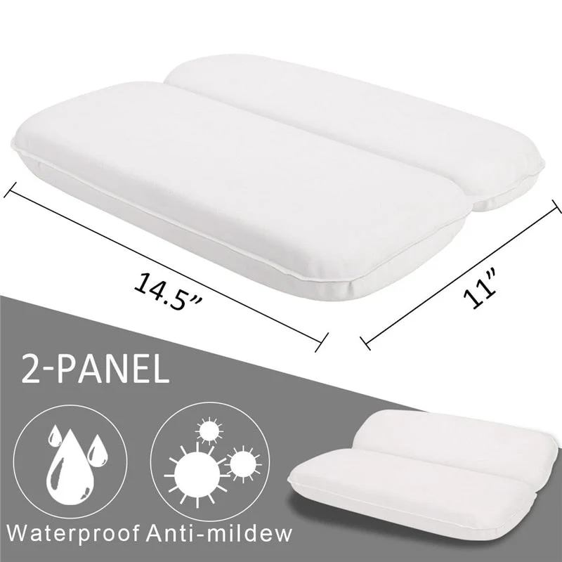 HULIANFU SPA Non-Slip Bath Pillow with Suction Cups Bath Tub Neck Back Support Headrest Pillows Thickened Home Cushion Accersory - Deanwangkt
