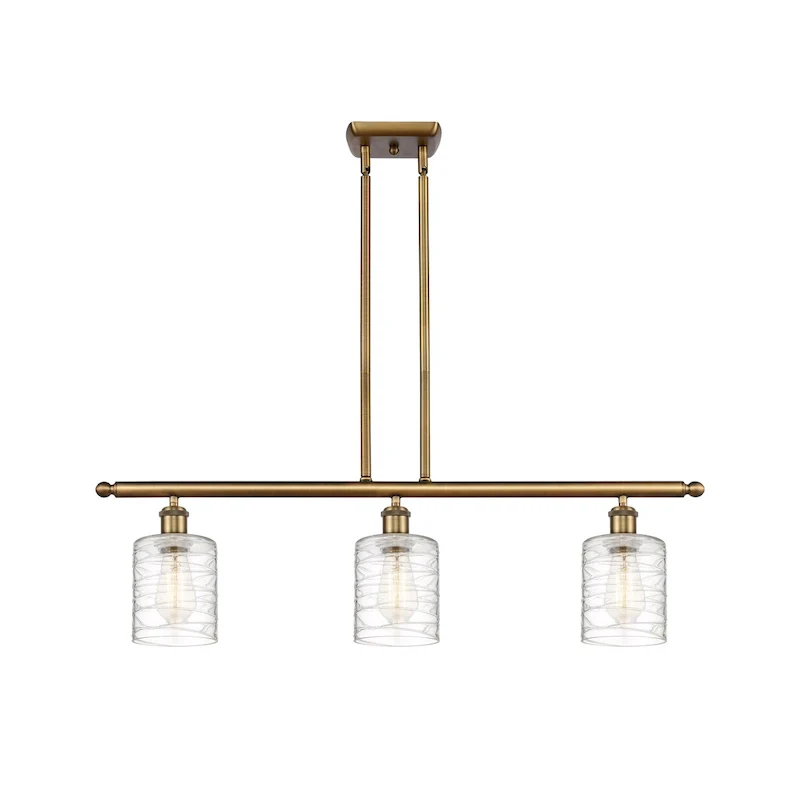Innovations Lighting Ballston Cobbleskill - 3 Light 36  Island Light