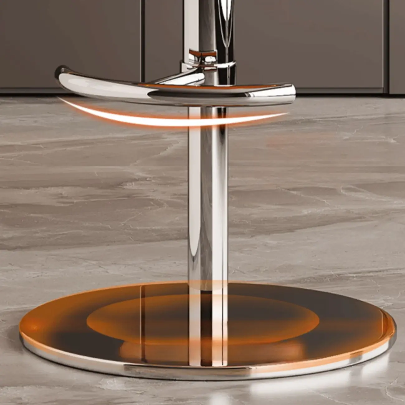 Low Back Adjustable Modern Leather Swivel Bar Stool