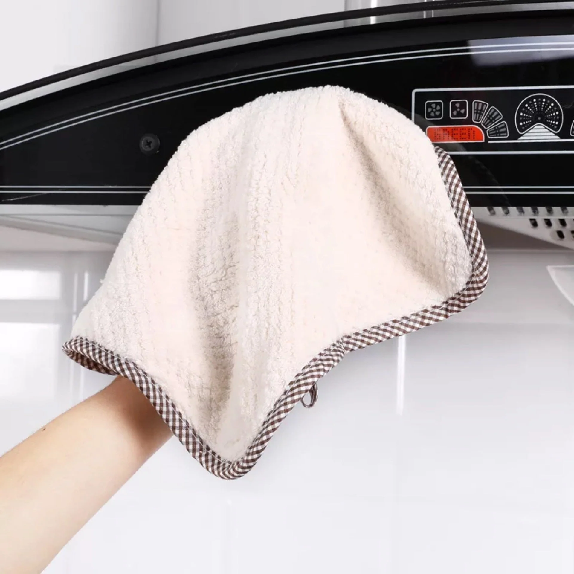 HULIANFU Super Absorbent Microfiber Kitchen Tableware Dish Cloth 25x25cm Household Cleaning Towel Kitchen Clean Rags Coral Velvet Towels - Deanwangkt