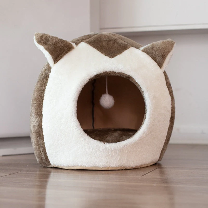 HULIANFU Warm Cozy Pet Bed Dog & Cat Beds House Winter Sleeping Bag Portable Indoor Nest Puppies Tent with Removable Cushion Collapsible - Deanwangkt