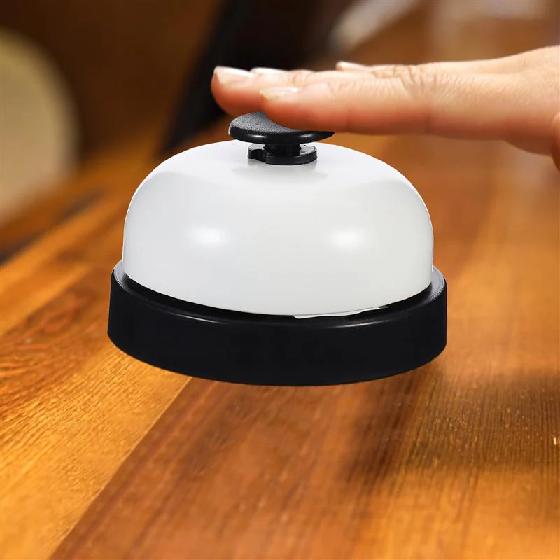 HULIANFU Stainless Steel Hand Pressing Service Bell Answer Bell Reception Desk Bell Ring Table Pet Bell For Restaurant Kitchen Bar - Deanwangkt