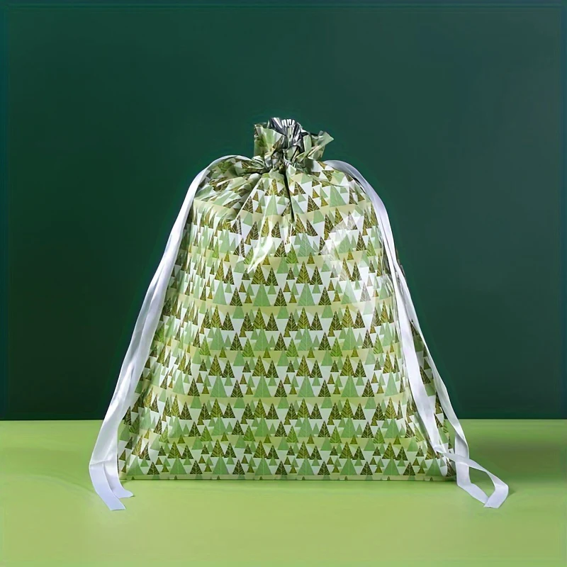 15pcs Christmas Gift Bag Set - Festive & Reusable, Assorted Styles with Drawstring Closure for Holiday Presents - Deanwangkt