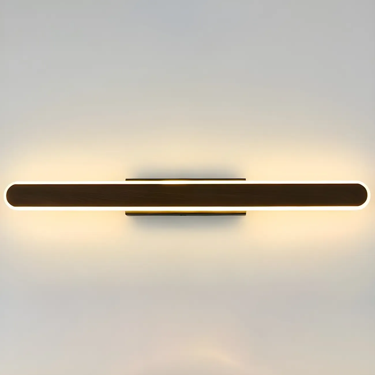 Modish Walnut Oval Acrylic LED Vanity Light
