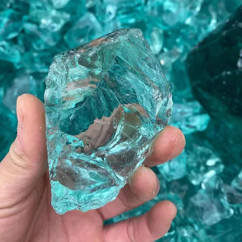 HULIANFU Very beautiful Clear Glass Crystal Stone Home Decoration Light Green Glass Material Garden Decor - Deanwangkt