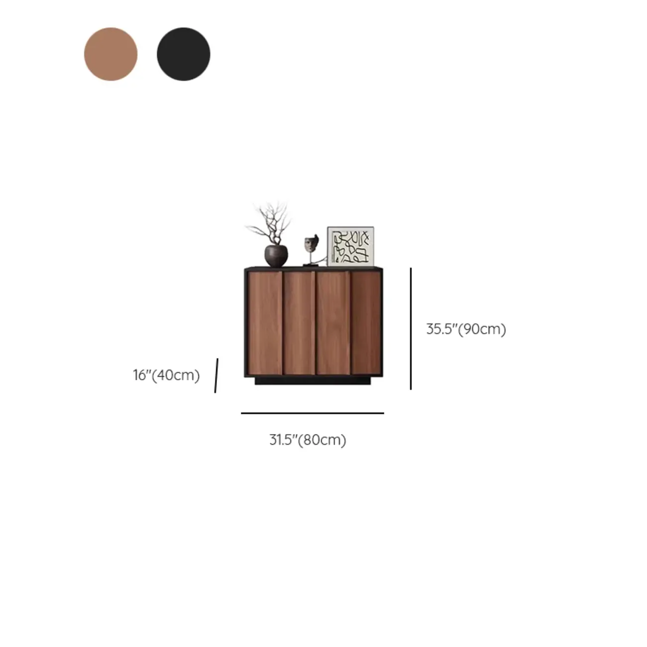 Modern Wood Buffet with Alterable Shelves