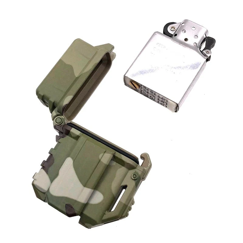 HULIANFU Tactical Kitchen Lighters Shell Storage Case Container Organizer Holder For Zippo Inner Tank Outdoor Camping Survival Tool Nylon - Deanwangkt