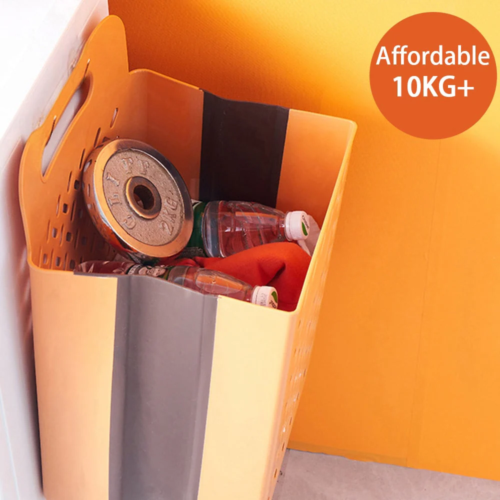 HULIANFU Large Portable Bathroom Folding Dirty Clothes Storage Basket Household Wall Hanging Punch-Free Laundry Basket Put Clothes Bucket - Deanwangkt