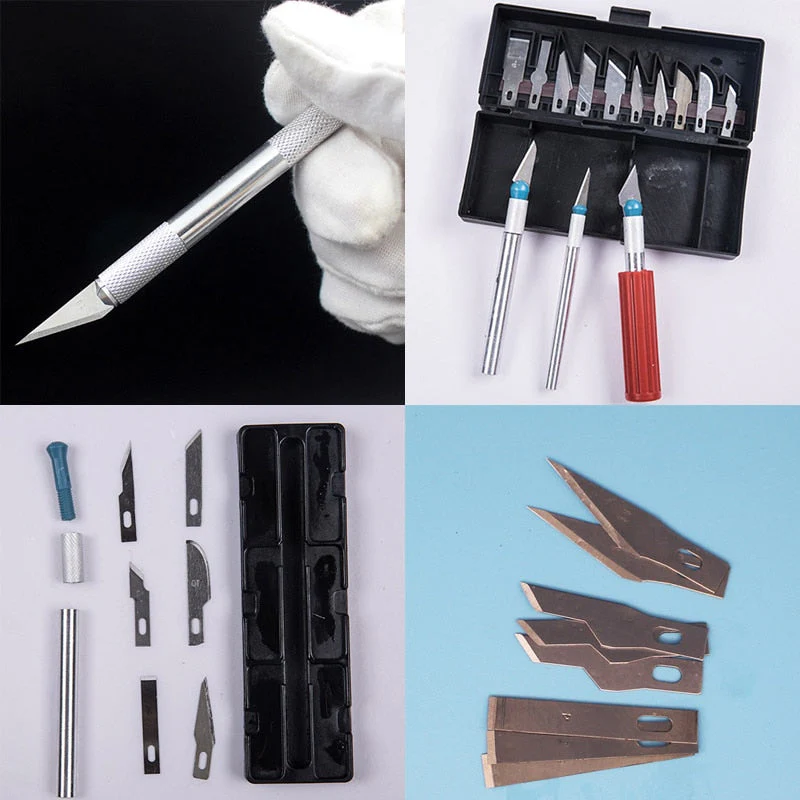 HULIANFU With Box Model Tool Making 13 Blade Polymer Clay Multifunction Pen Knifes Metal Scalpel Knife Tools Kit Knife - Deanwangkt