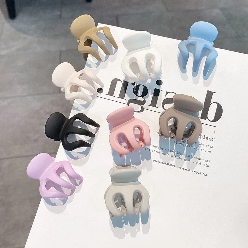 HULIANFU Sweet Solid Color Hair Clip for Women Girls Hair Claw Chic Barrettes Claw Crab Hairpins Styling Fashion Spring Hair Accessories - Deanwangkt