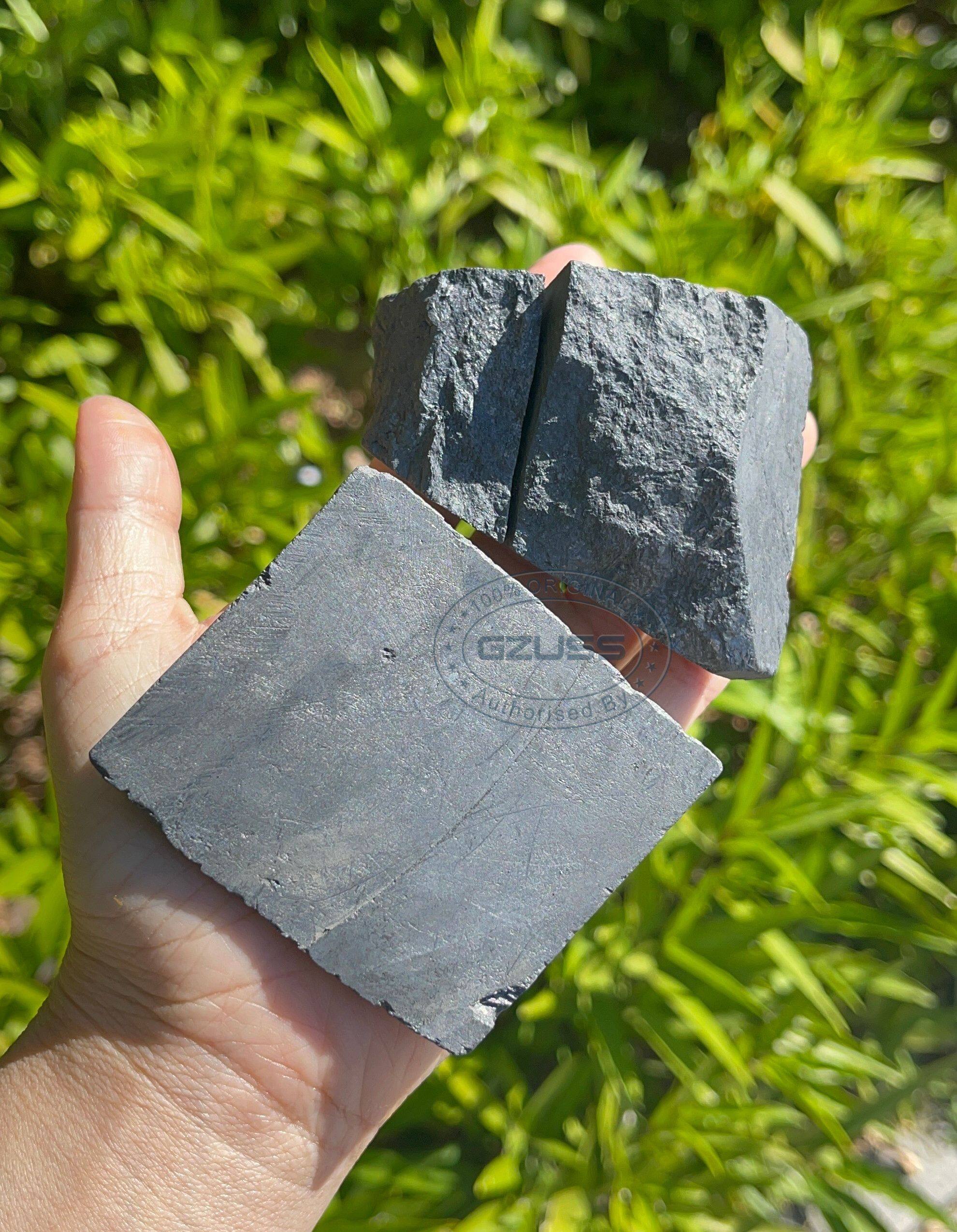 HULIANFU Raw Shungite Stone Raw Stones - Healing Crystals and Stones - Shungite Stone - Emf Protection Stones - Root Chakra Stones - Deanwangkt