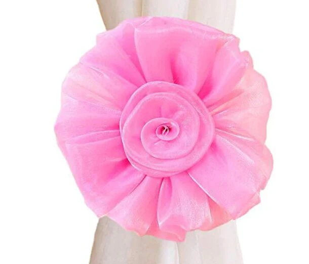 HULIANFU Modern Room Buckle Holder Magnetic Curtain Tieback Flower Strap Window Flower Curtain Tieback Clip-on Rose Tie Holder Decor - Deanwangkt