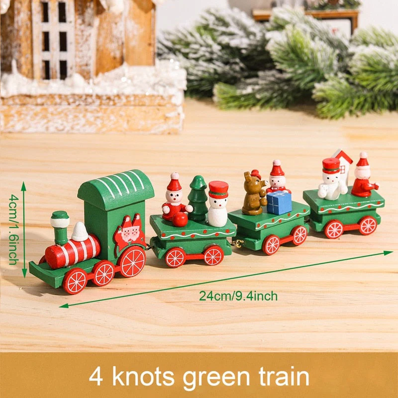 HULIANFU Merry Christmas Wooden Train Ornament Christmas Decoration For Home Santa Claus Gift Natal Navidad Noel  New Year Xmas Decor - Deanwangkt