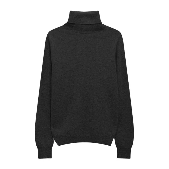 Hulianfu Winter High Quality Wwomen's Wool Sweater Solid Color High-neck Pullover Long-sleeved Knit Top - Deanwangkt