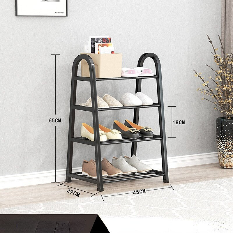 HULIANFU Shoe rack creative light luxury wind dust-proof storage shoe rack dormitory stainless steel - Deanwangkt