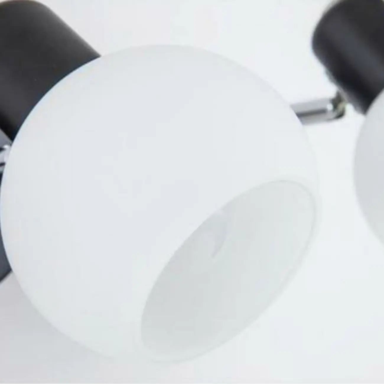 Modern Metal Black Glass Dome Bathroom Vanity Light