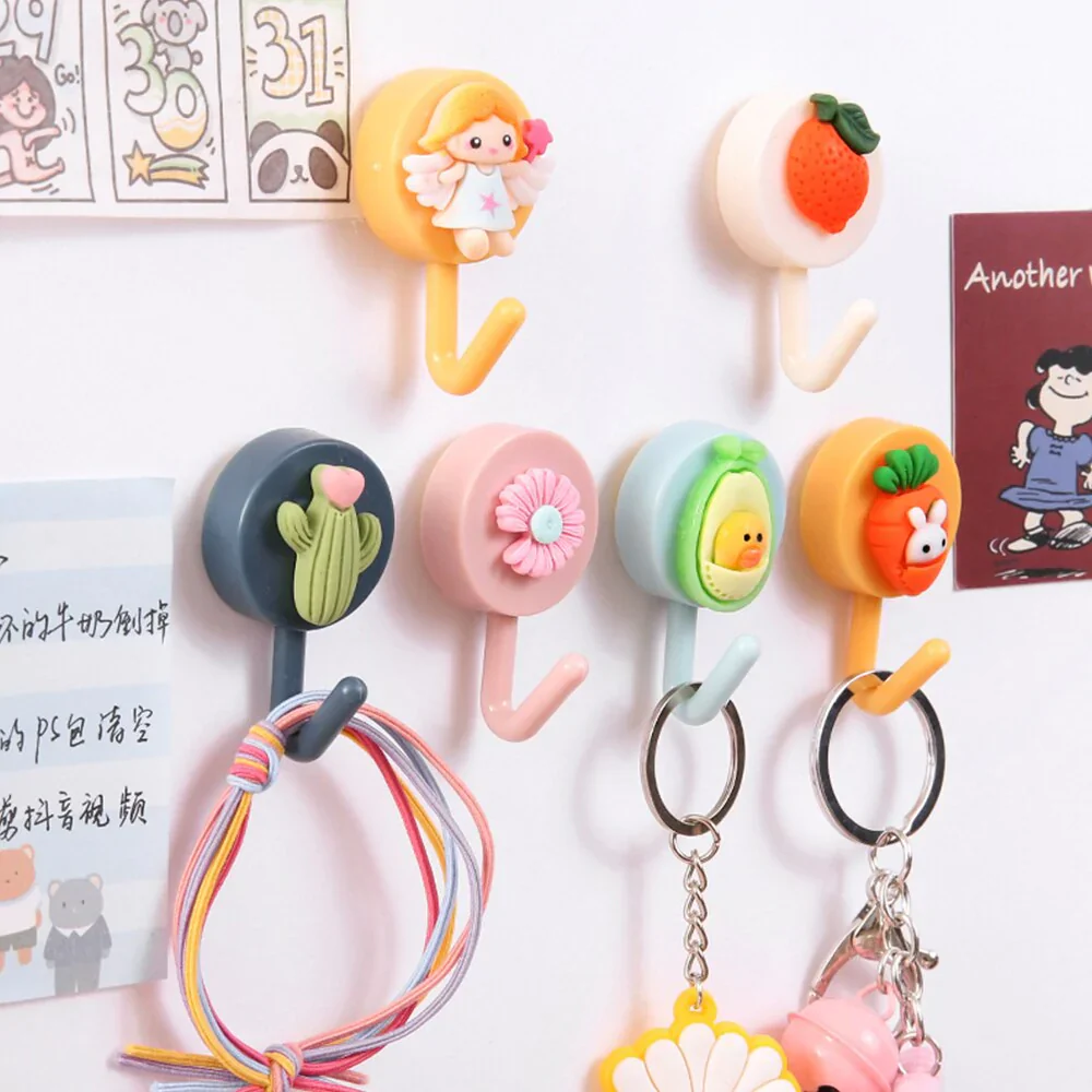 HULIANFU New Cute Animal Wall Hook for Key Holder Coat Towel Hanging Plastic Mask Holder Bathroom Organizer Wall Decor Home Accessories - Deanwangkt