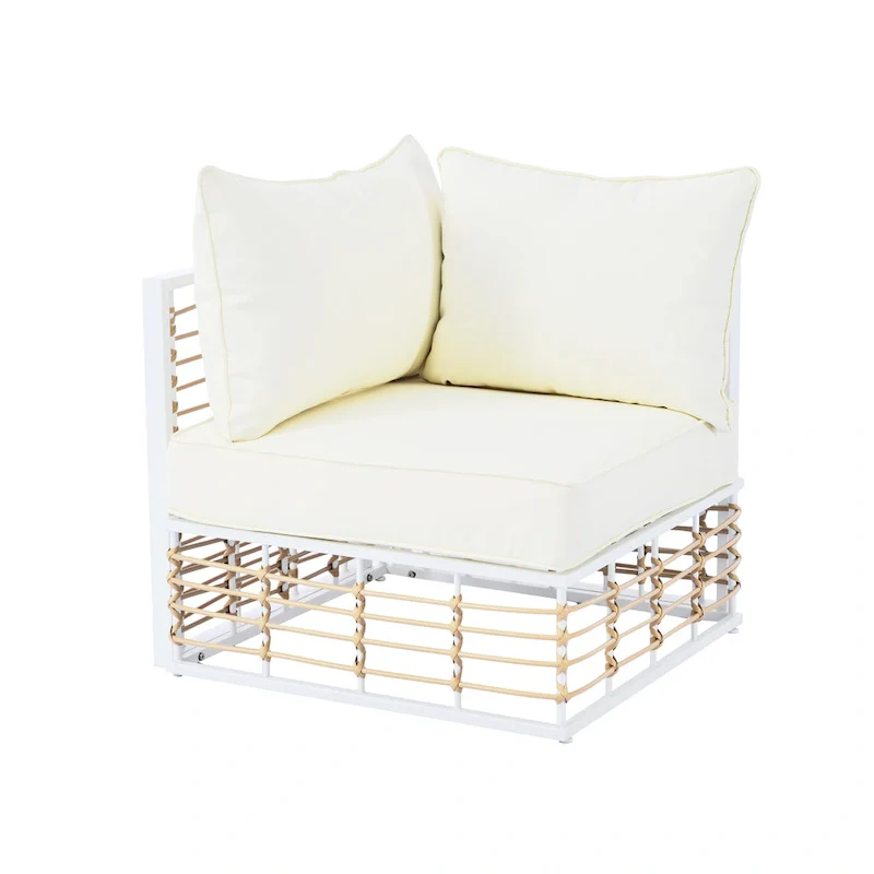 7 Piece Patio Furniture Set, All-Weather Conversation Furniture Set, Patio Sectional Sofa Set with Cushions and Coffee Table