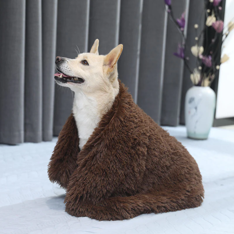 HULIANFU Soft Long Plush Pet Blanket Multi-Use Mat Sofa Cover Comfortable Warming Shag Blankets for Puppy Dog and Cats - Deanwangkt