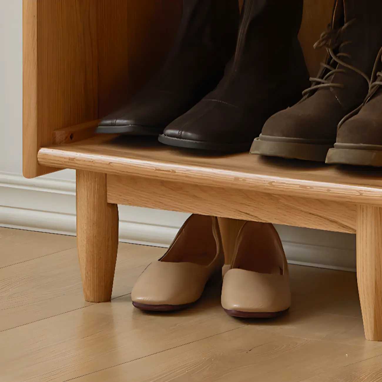 Modern Wooden 6-Tier Rectangle Oak Large Bookcase