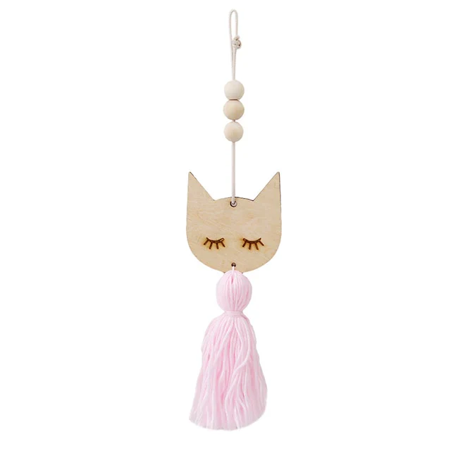 HULIANFU Nordic Style Wall Hanging Ornament For Photography Props Cute Star Shape Wooden Beads Tassel Pendant Baby Room Decoration - Deanwangkt