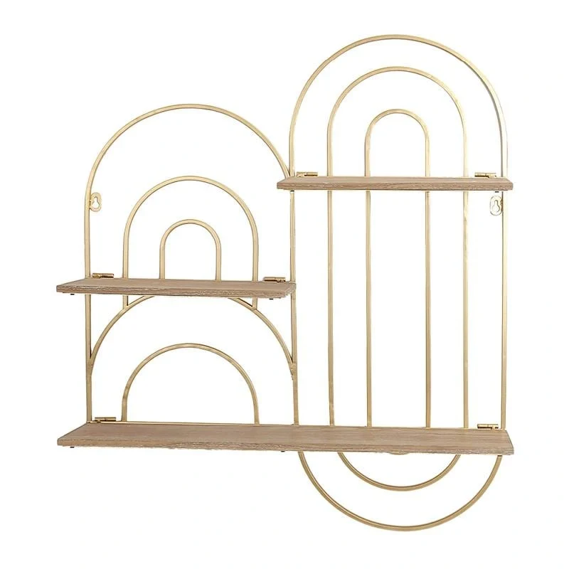 Ovella Oval Metal Modern Tiered Wall Shelf - 29H x 24W x 5.5D