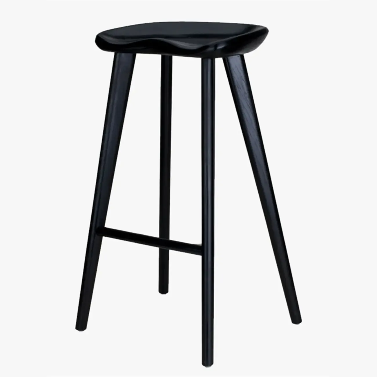 Bar Height Backless Wood Scandinavian Bar Stools