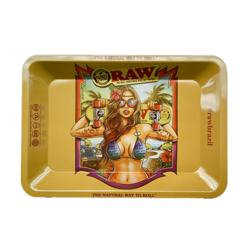 HULIANFU Tobacco Rolling Tray 18*12.5CM Herb Tobacco Tinplate Plate Smoking Accessories Cigarette Rolling Tray For Grinder - Deanwangkt