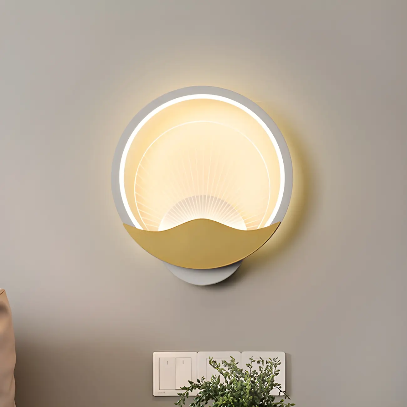 Modern LED Wall Light Fixture with Acrylic Shade