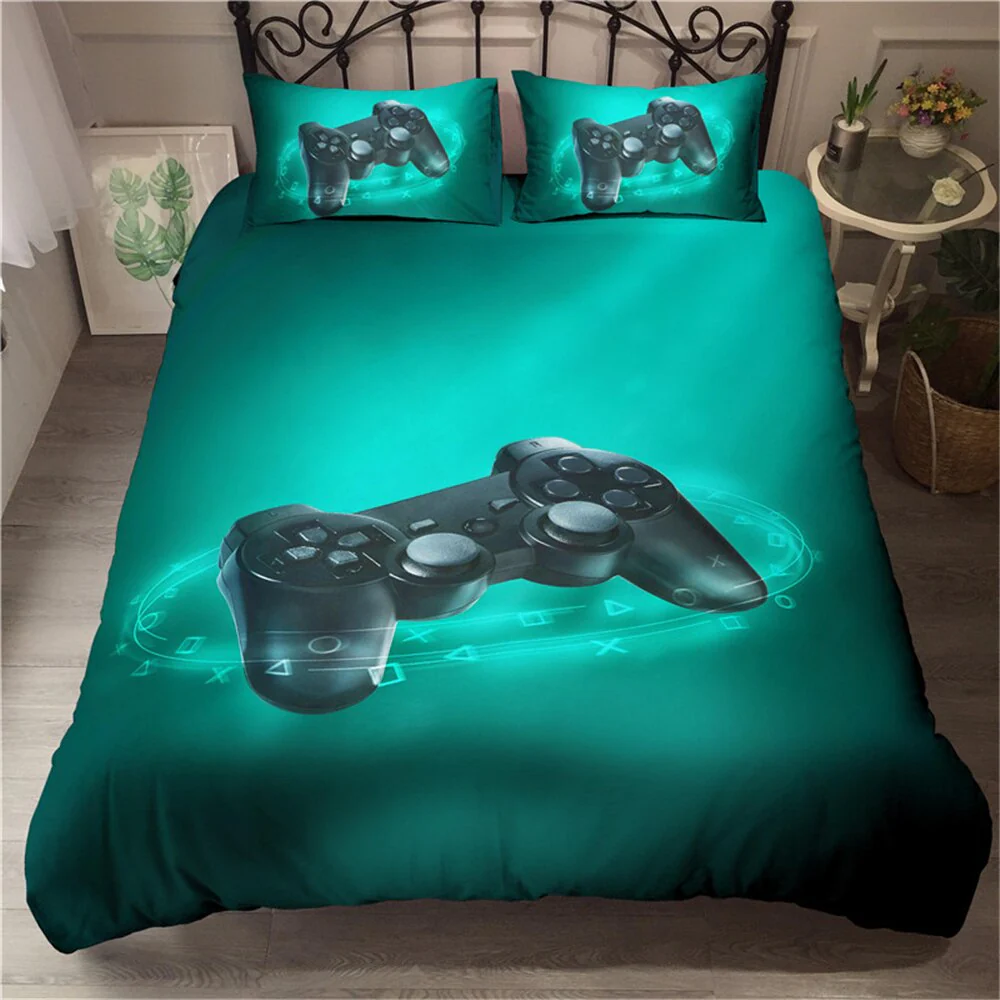 HULIANFU 3D Printed Bedding Set Unisex Adults Teens Game Queen King Single Duvet Cover With Pillowcase Bedclothes - Deanwangkt
